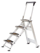 Little Giant Safety Steps ? Aerospace Aluminium Step Stool EN14183:2003 | 150kg Per Step | Tip & Glide Wheels | Lifetime Warranty | 2, 3 & 4 Tread