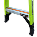 Little Giant King Kombo Industrial Fibreglass Combination Ladder | 3-in-1 Stepladder, Extension & Leaning | Non-Conductive Hi-Viz Green | EN131 Professional | 150kg | Ground Cue