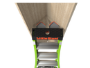 Little Giant King Kombo Industrial Fibreglass Combination Ladder | 3-in-1 Stepladder, Extension & Leaning | Non-Conductive Hi-Viz Green | EN131 Professional | 150kg | Ground Cue
