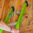 Little Giant King Kombo Industrial Fibreglass Combination Ladder | 3-in-1 Stepladder, Extension & Leaning | Non-Conductive Hi-Viz Green | EN131 Professional | 150kg | Ground Cue