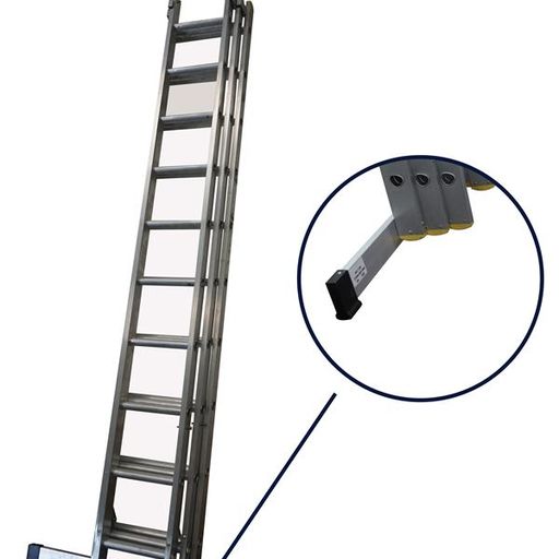 Lyte Trade Aluminium Extension Ladder - 2/3 Section - 3.84m - 9.66m | NELT2X - 3X