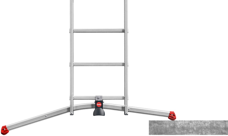 Hailo ProfiLOT S100 Pedal Adj Combi Extension Ladders - Safety on Uneven Ground