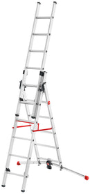Hailo ProfiLOT S100 Pedal Adj Combi Extension Ladders - Safety on Uneven Ground