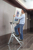 Little Giant Safety Steps ? Aerospace Aluminium Step Stool EN14183:2003 | 150kg Per Step | Tip & Glide Wheels | Lifetime Warranty | 2, 3 & 4 Tread