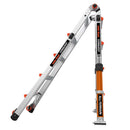 Little Giant Ladders Conquest All-Terrain Multi-purpose Ladders, Side Mounted Stabiliser Bars, Heavy-wall Military Grade Construction, EN131. 3 Sizes 4/5/6 Tread (1304-0254, 1304-025, 1304-026)