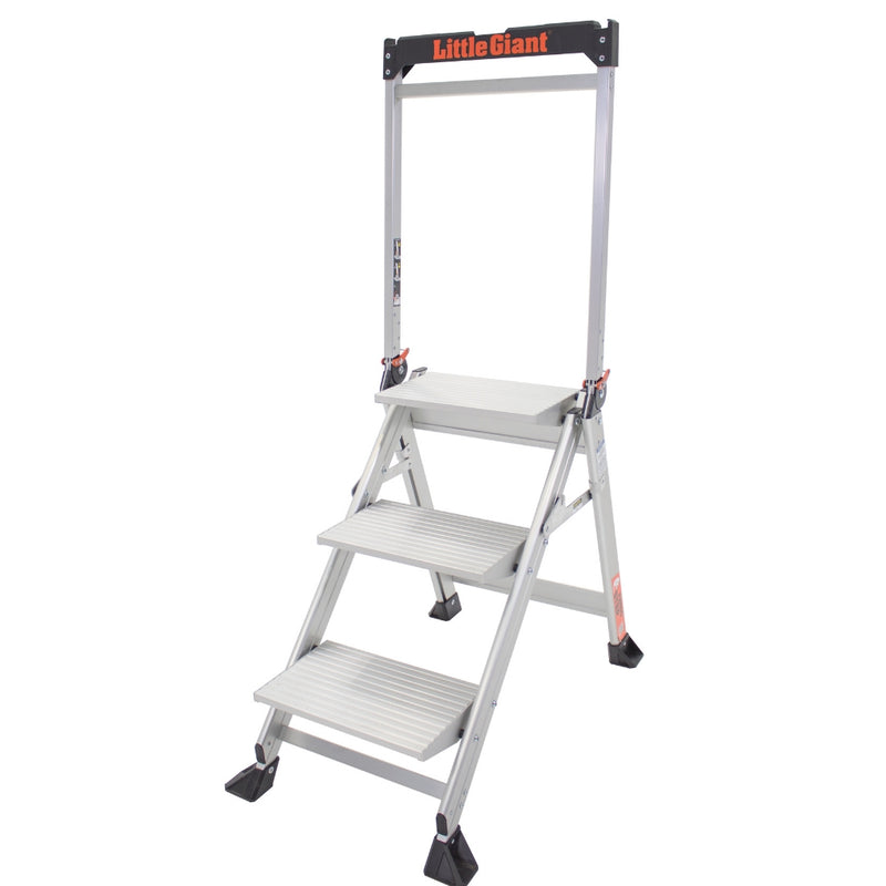 Little Giant Jumbo Steps with Handrail and Tooltray - 3 Sizes - 2/3/4 Tread