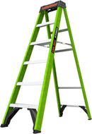 Little Giant A-FORCE Fiberglass Step Ladder | 150kg Load, Comfort Treads, Tool-Ready Top Cap, 3 Sizes (1304-056, 1304-057, 1304-058)