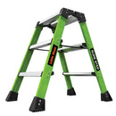 Little Giant HiViz Green Sure Step 3 Tread Fibreglass Step Stool 150kg EN14183 Non-Conductive. Double Sided