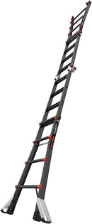 Little Giant Ladders Velocity PRO Multi-purpose Ladders, 4/5/6 Tread, Heavy-duty Aluminium,  Rock Lock, Tip & Glide Wheels, EN131
