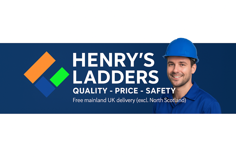 Henry's Folding Scaffold Platform Ladder - with Wheels & Stabilisers.