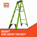 Little Giant A-FORCE Fiberglass Step Ladder | 150kg Load, Comfort Treads, Tool-Ready Top Cap, 3 Sizes (1304-056, 1304-057, 1304-058)