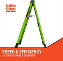 Little Giant A-FORCE Fiberglass Step Ladder | 150kg Load, Comfort Treads, Tool-Ready Top Cap, 3 Sizes (1304-056, 1304-057, 1304-058)