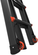 Little Giant Ladders Velocity PRO Multi-purpose Ladders, 4/5/6 Tread, Heavy-duty Aluminium,  Rock Lock, Tip & Glide Wheels, EN131