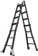 Little Giant Ladders Velocity PRO Multi-purpose Ladders, 4/5/6 Tread, Heavy-duty Aluminium,  Rock Lock, Tip & Glide Wheels, EN131