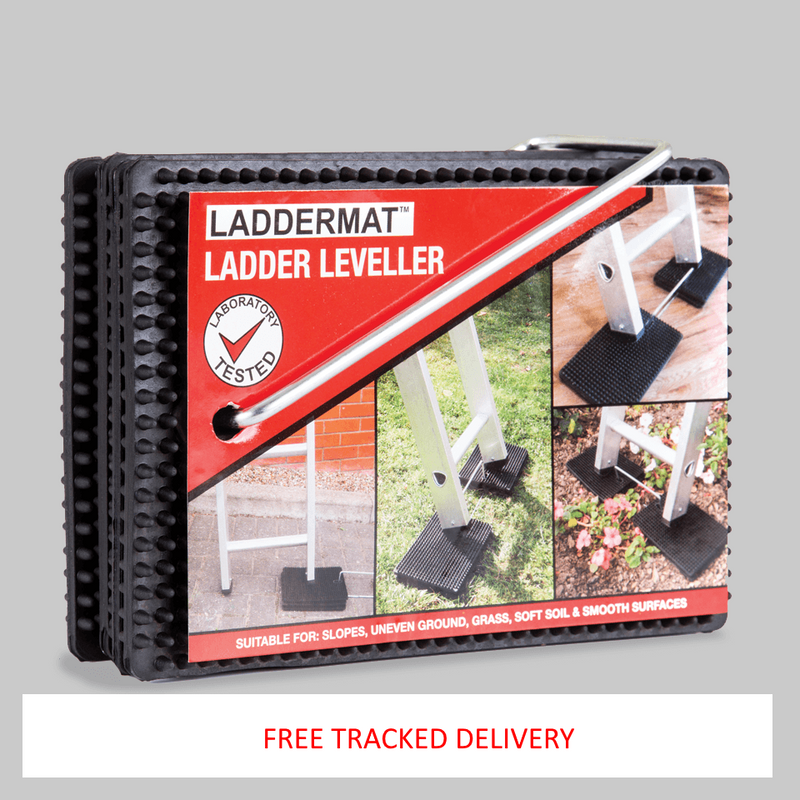 Laddermat� Rubber Anti-Slip Ladder Levellers ? Stay Safe & Level on Uneven Ground