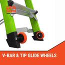 Little Giant CONQUEST All-Terrain GRP Fibreglass Multi-Purpose Ladder 1304-044 | Multi-Position, Heavy-Duty, 150kg Capacity