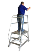 Heavy-Duty Industrial Work Platform with Handrails ? Made in the UK | 175KG Rated | Optional Safety Gate