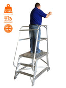 Heavy-Duty Industrial Work Platform with Handrails ? Made in the UK | 175KG Rated | Optional Safety Gate
