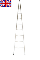 Chase Ladders UK Window Cleaner Ladder ? Single Section Aluminium | 1.8m?3m Sizes