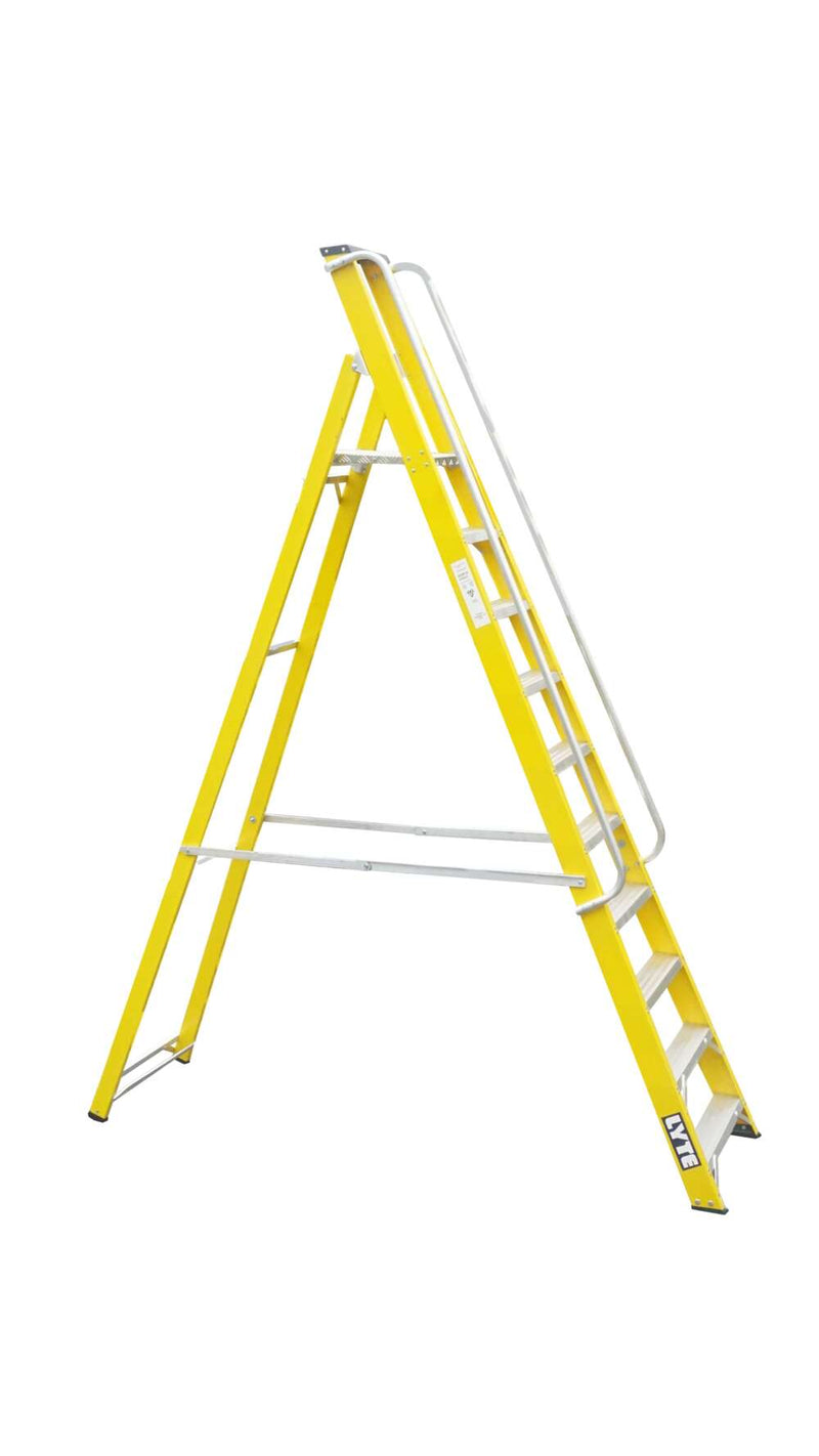 Lyte Glassfibre GRP Heavy Duty Platform Step Ladders - 1.2m to 3.2m