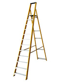 Lyte Glassfibre GRP Heavy Duty Platform Step Ladders - 1.2m to 3.2m