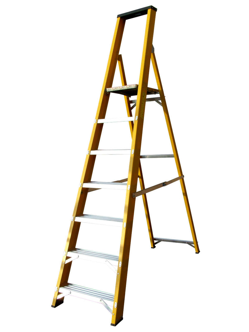 Lyte Glassfibre GRP Heavy Duty Platform Step Ladders - 1.2m to 3.2m