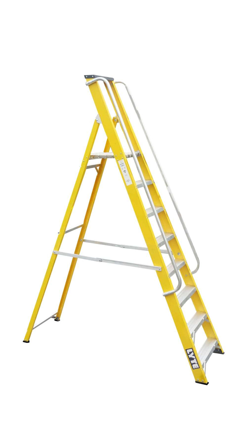 Lyte Glassfibre GRP Heavy Duty Platform Step Ladders - 1.2m to 3.2m