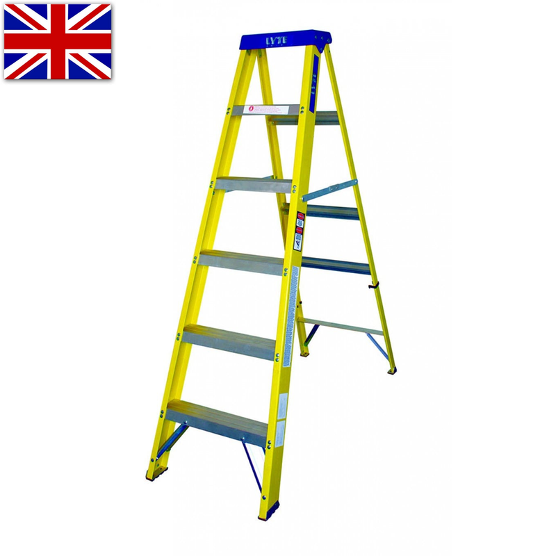 Lyte Glassfibre GRP Trade Swingback Stepladder - 1.1m to 2.8m