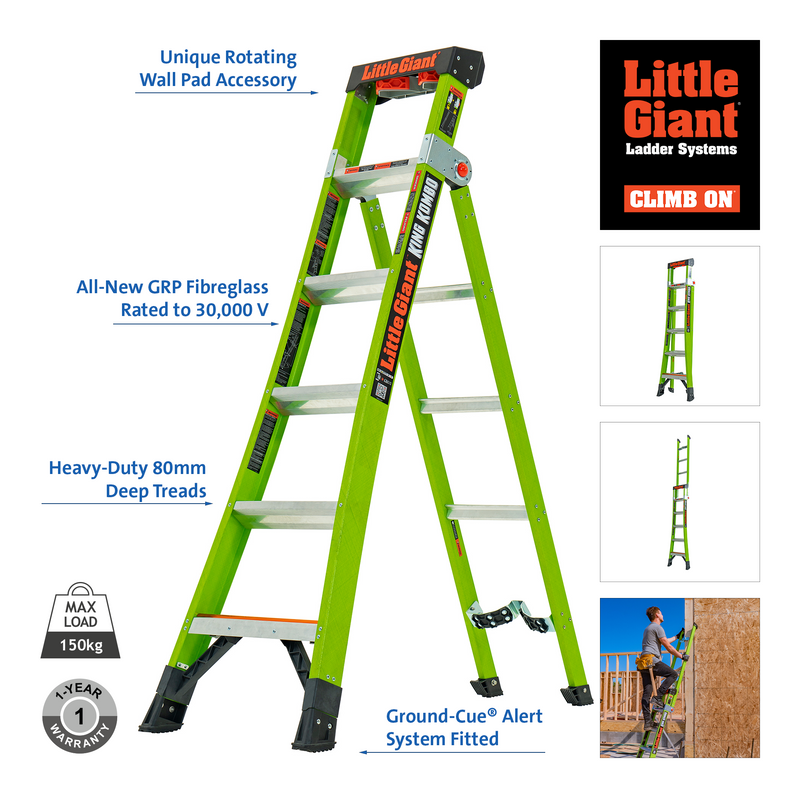 The King Kombo Fibreglass 3-in1 Ladder