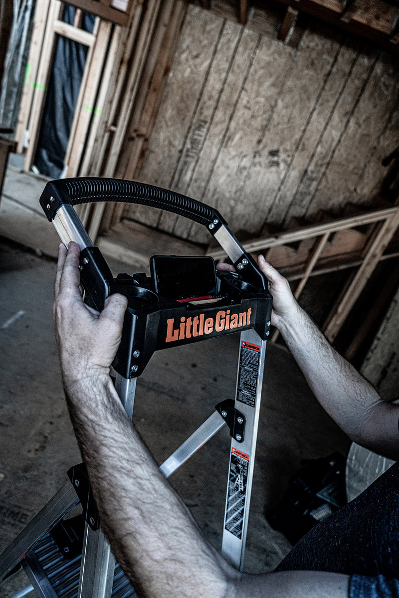 Little Giant Xtra-Lite Plus Step Ladder. Integrated multi-function tool tray.