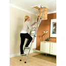 Henry's Easiway 3 Section Aluminium Sliding Loft Ladder - 2.3-3.0m.