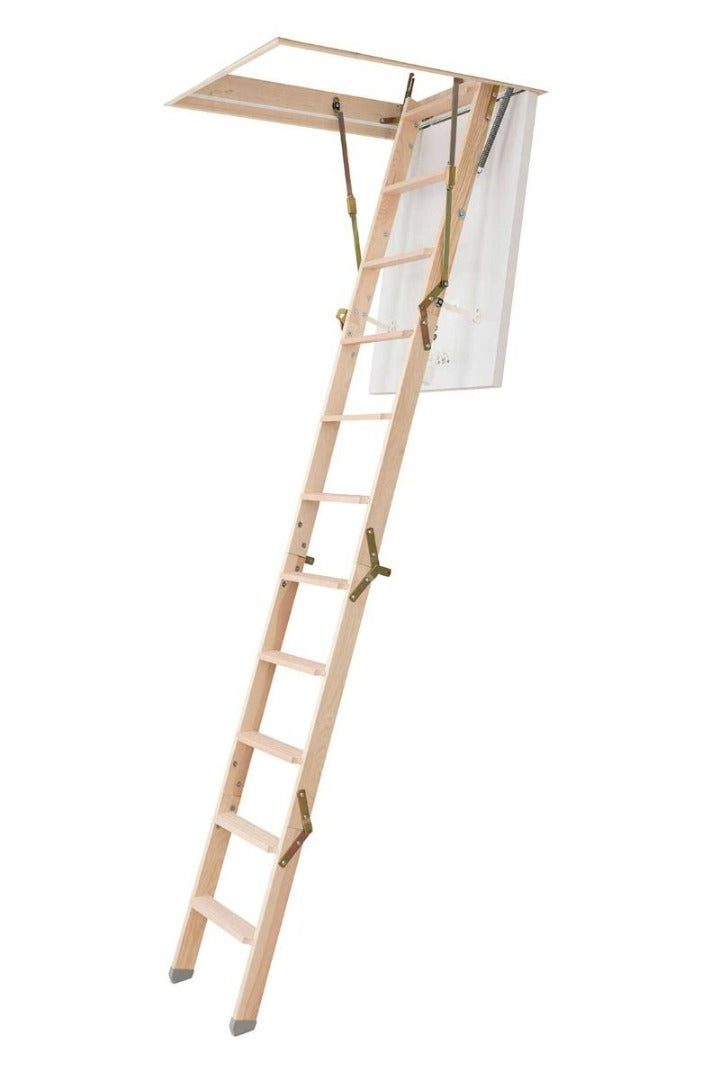 Dolle clickFIX� 36 GOLD MINI Wooden Loft Ladder for Extra Narrow Spaces - The Smallest Loft Ladder In Our Range. 2 Hatch sizes.