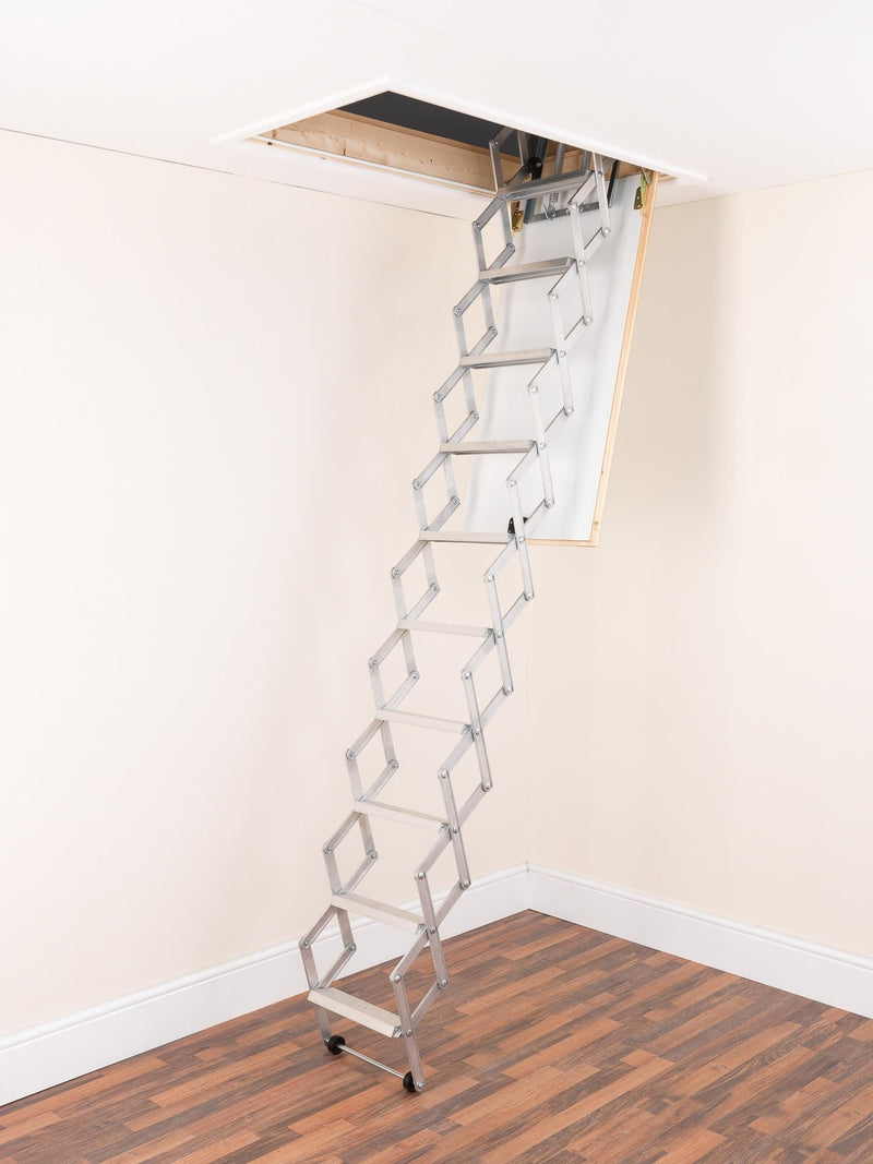 Dolle Alufix Concertina Folding Loft Ladder 2.2m - 3.0m