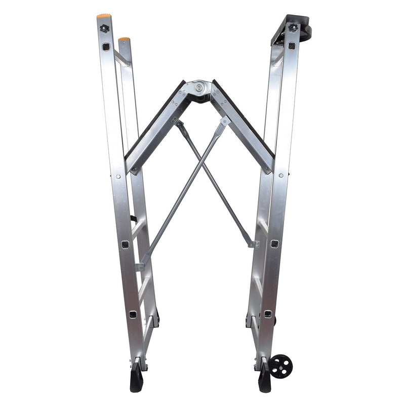 Henry's Folding Scaffold Platform Ladder - with Wheels & Stabilisers.