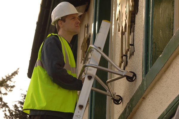 The Microlite Class 1 Industrial Ladder Stand-Off fitted wit D wheels for safety. Offering unique roof access
