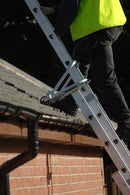 The Microlite Class 1 Industrial Ladder Stand-Off fitted wit D wheels for safety. Offering unique roof access